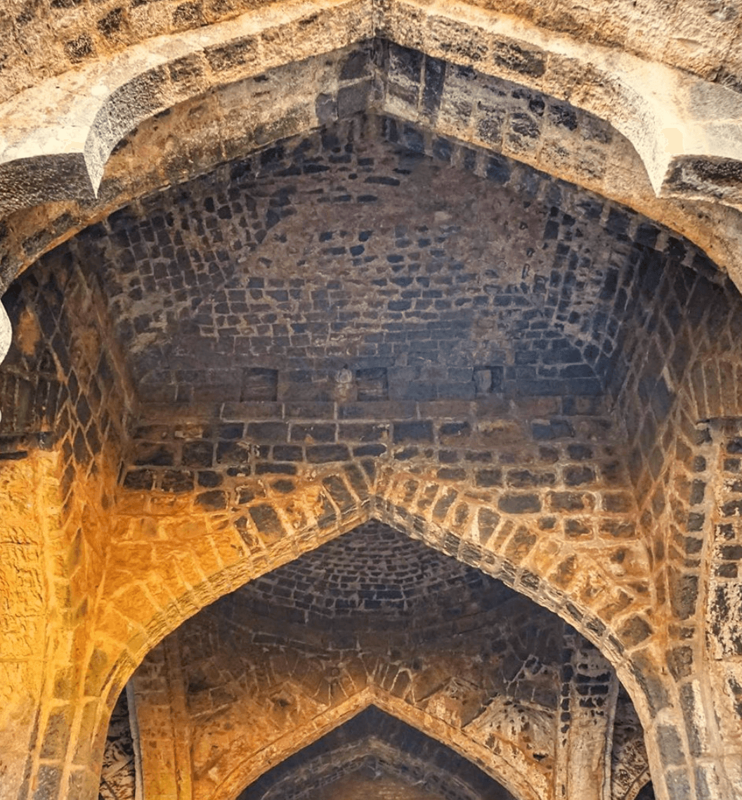 Ceiling of the gateway in panhala fort 