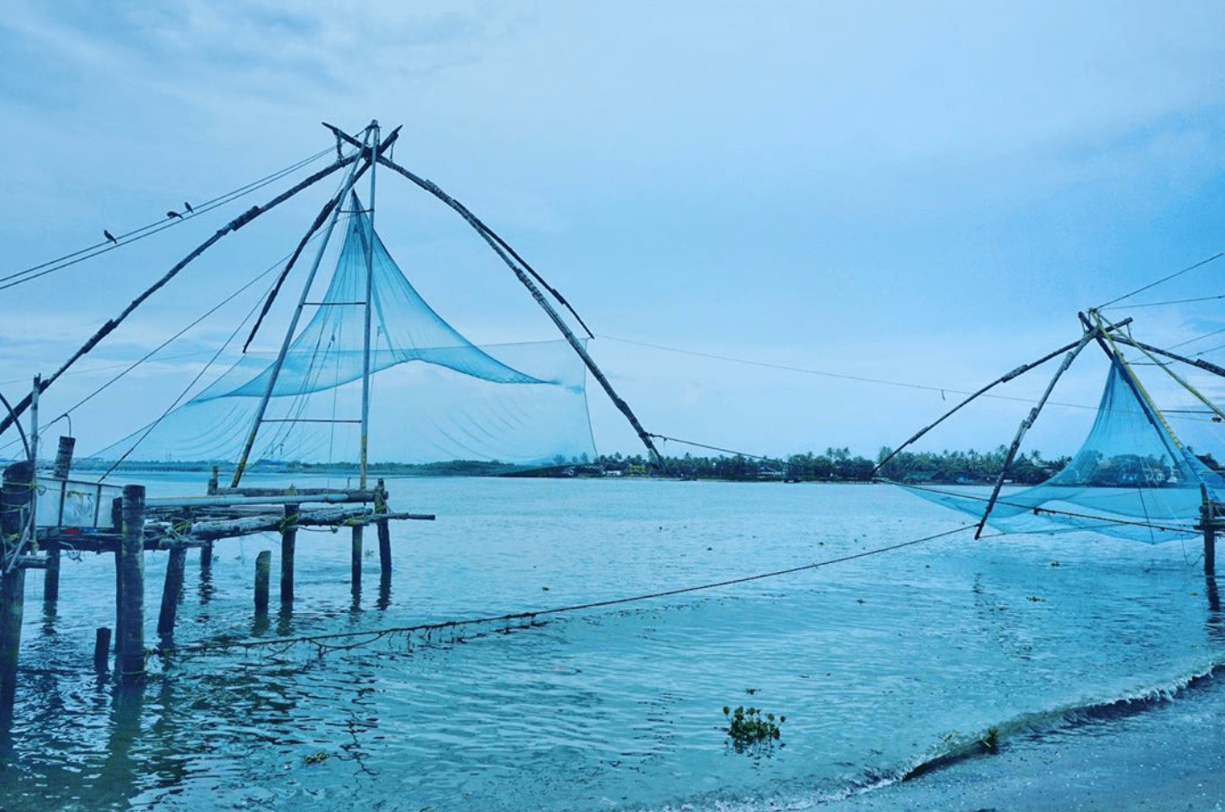 fishing nets kochi harbour